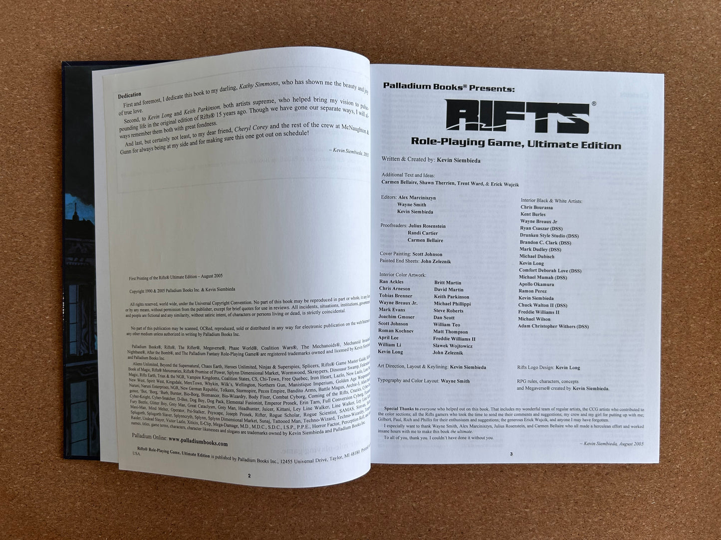 Rifts Ultimate Edition Core Rulebook - Palladium Books Hardcover (2005)