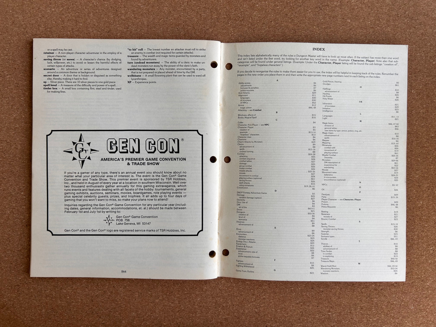 Dungeons & Dragons Basic Rules - Fantasy Adventure Game Basic Rulebook - TSR2014 - Paperback (1981)
