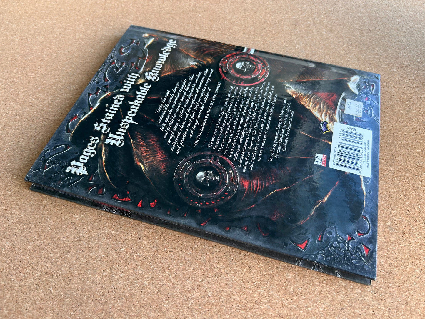 Dungeons & Dragons 3.0/3.5 - Book of Vile Darkness - WOTC Hardcover (2002)
