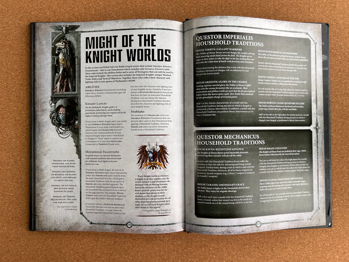 Warhammer 40K 8th Edition - Imperial Knights Codex - Hardcover (2018)