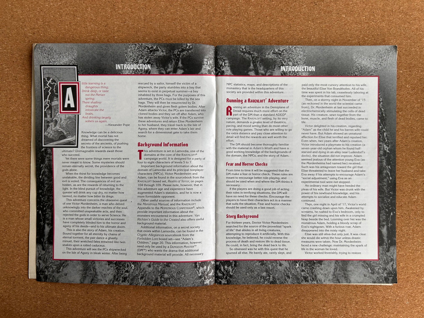 Advanced Dungeons & Dragons Ravenloft - Adam’s Wrath - TSR9439 - Paperback (1994) - With Map