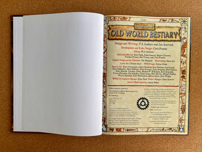 Warhammer Fantasy Roleplay 2nd Ed - Old World Bestiary - Black Library Hardcover (2005)
