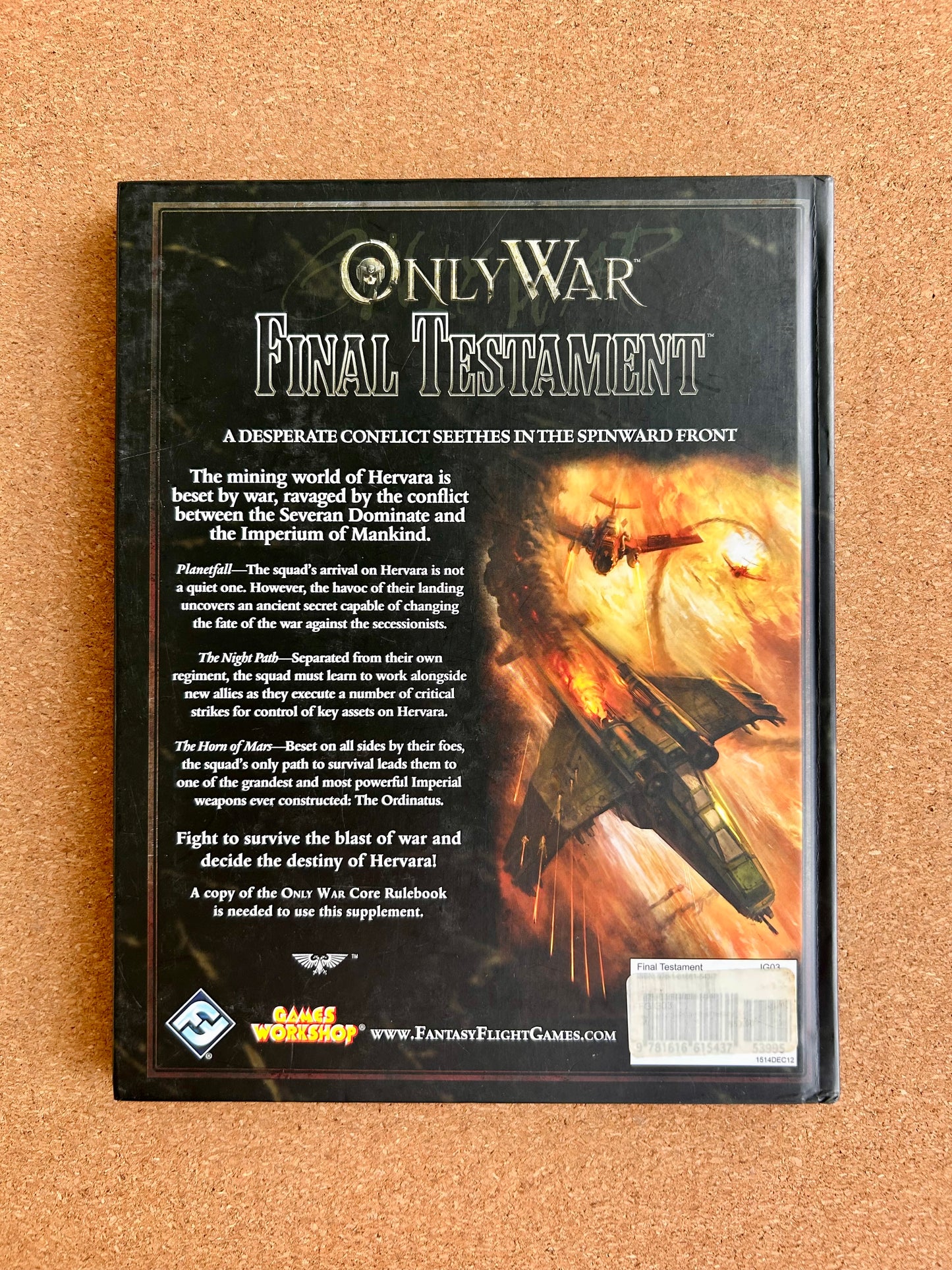 Warhammer 40K Roleplay: Only War - Final Testament - Hardcover (2012)