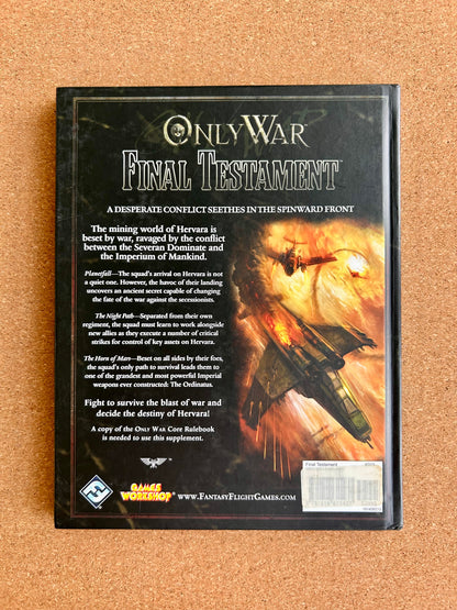 Warhammer 40K Roleplay: Only War - Final Testament - Hardcover (2012)