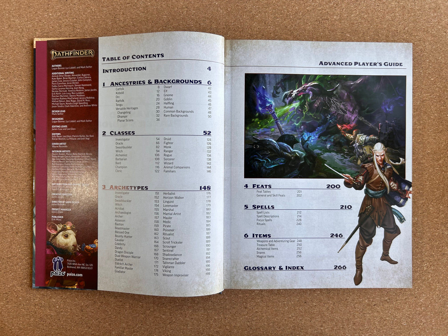 Pathfinder Second Edition - Advanced Player’s Guide - Paizo Hardcover (2019)