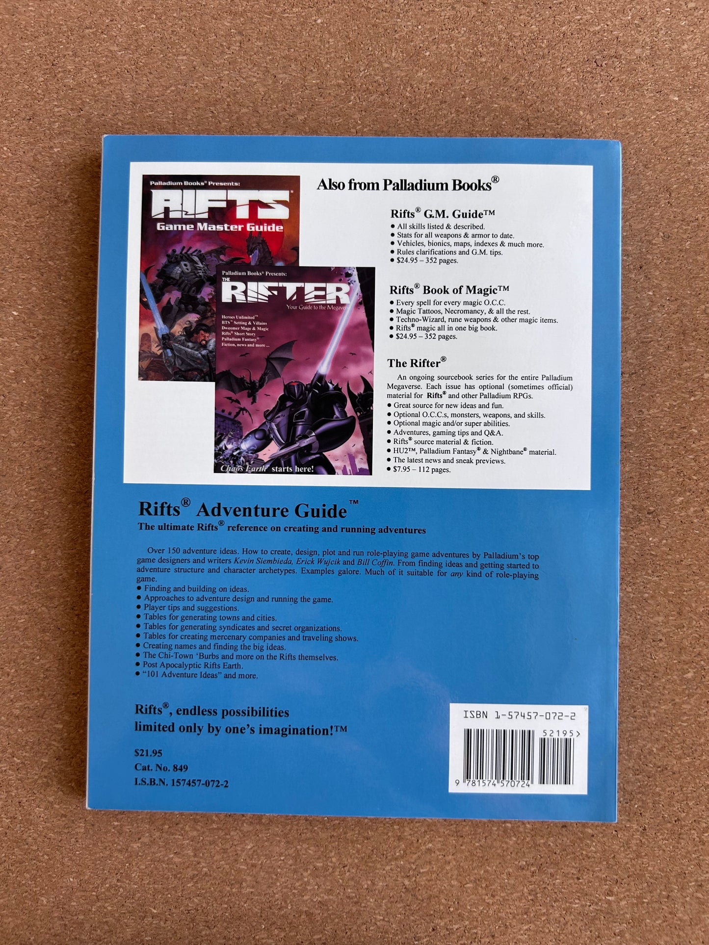 Rifts Adventure Guide - Palladium Books Paperback 1st Print (2002)