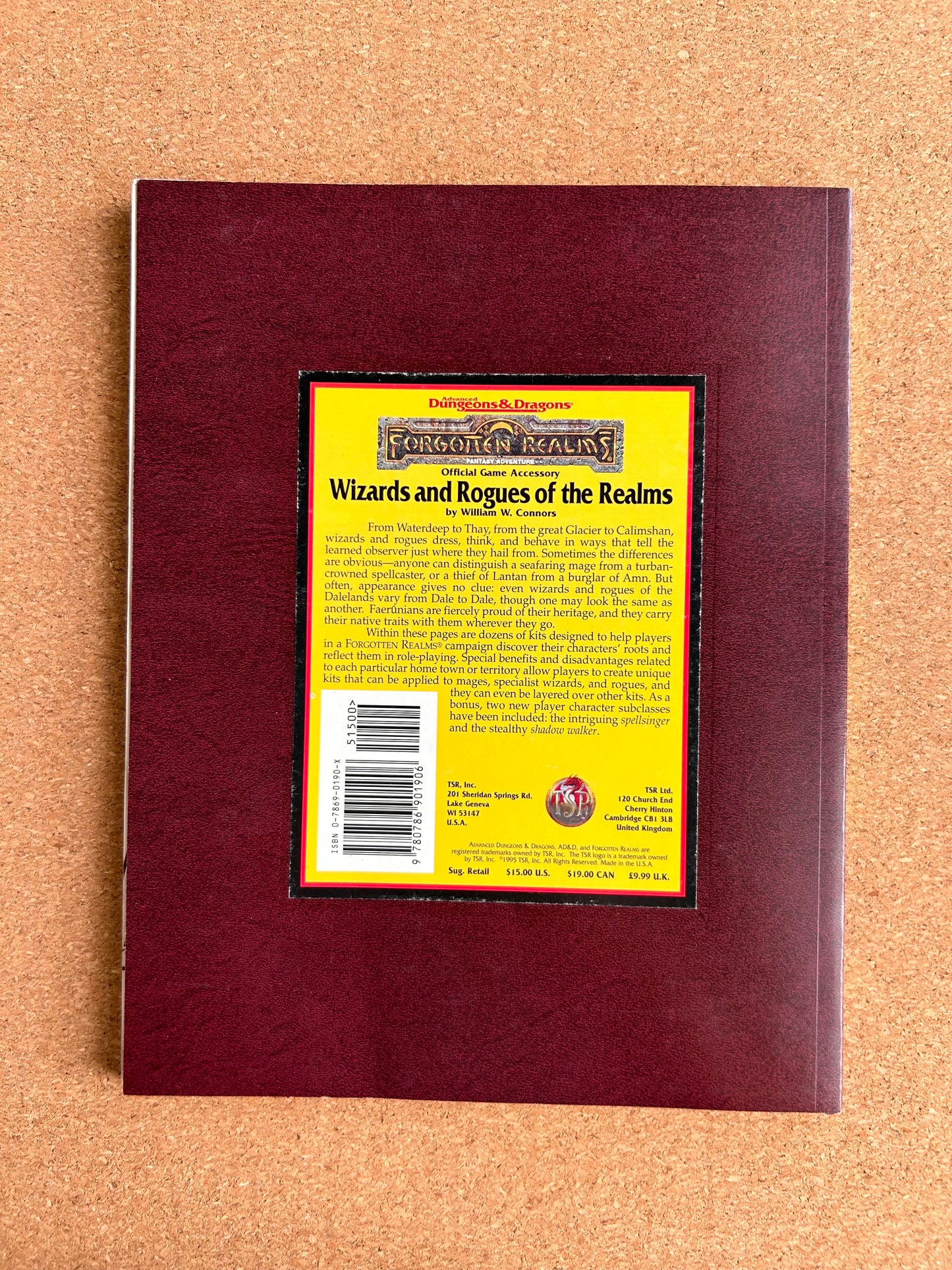 Advanced Dungeons & Dragons Forgotten Realms - Wizards and Rogues of the Realms - TSR9492 - Paperback (1995)