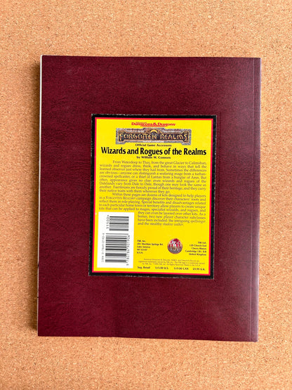 Advanced Dungeons & Dragons Forgotten Realms - Wizards and Rogues of the Realms - TSR9492 - Paperback (1995)