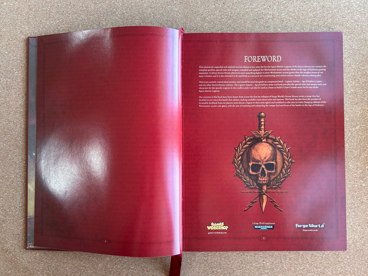 Warhammer 40K The Horus Heresy - Legiones Astartes Age of Darkness Army List - Games Workshop Hardcover (2016)
