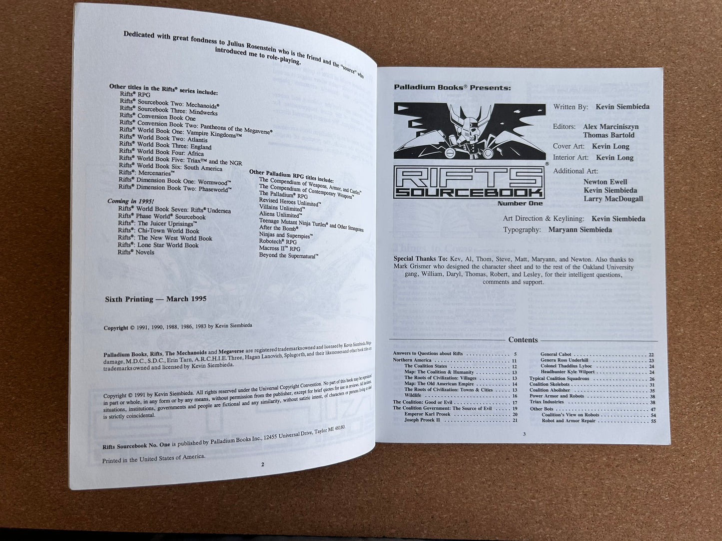 Rifts Sourcebook - Palladium Books Paperback (1995)