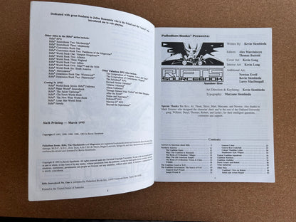 Rifts Sourcebook - Palladium Books Paperback (1995)
