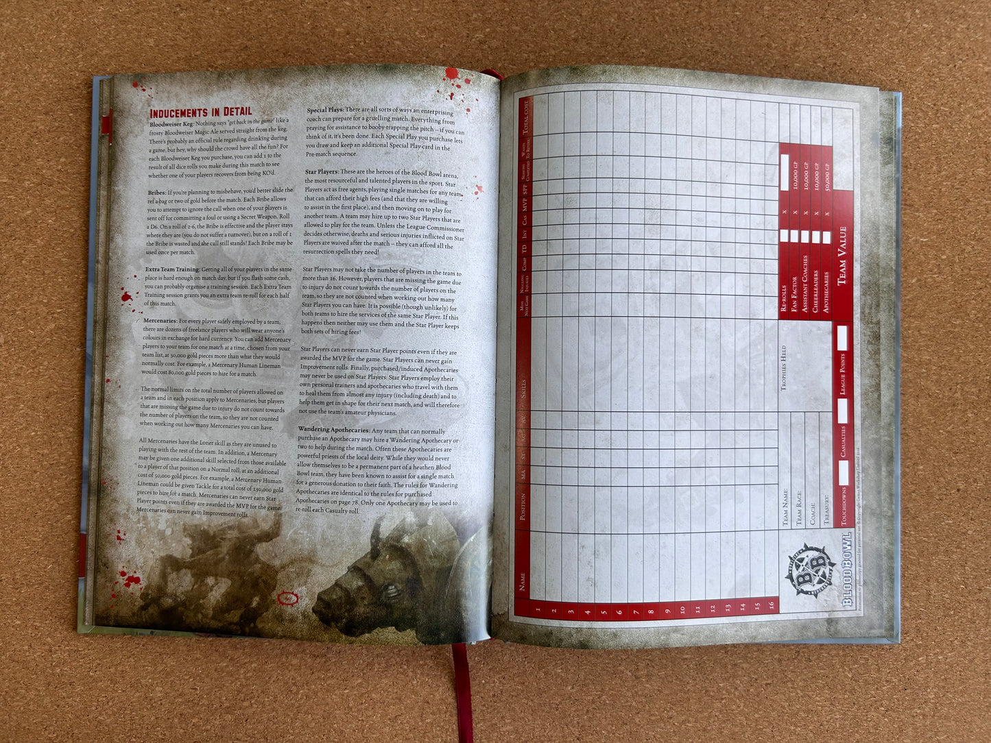 The Inaugural Blood Bowl Almanac - Games Workshop Hardcover (2017)