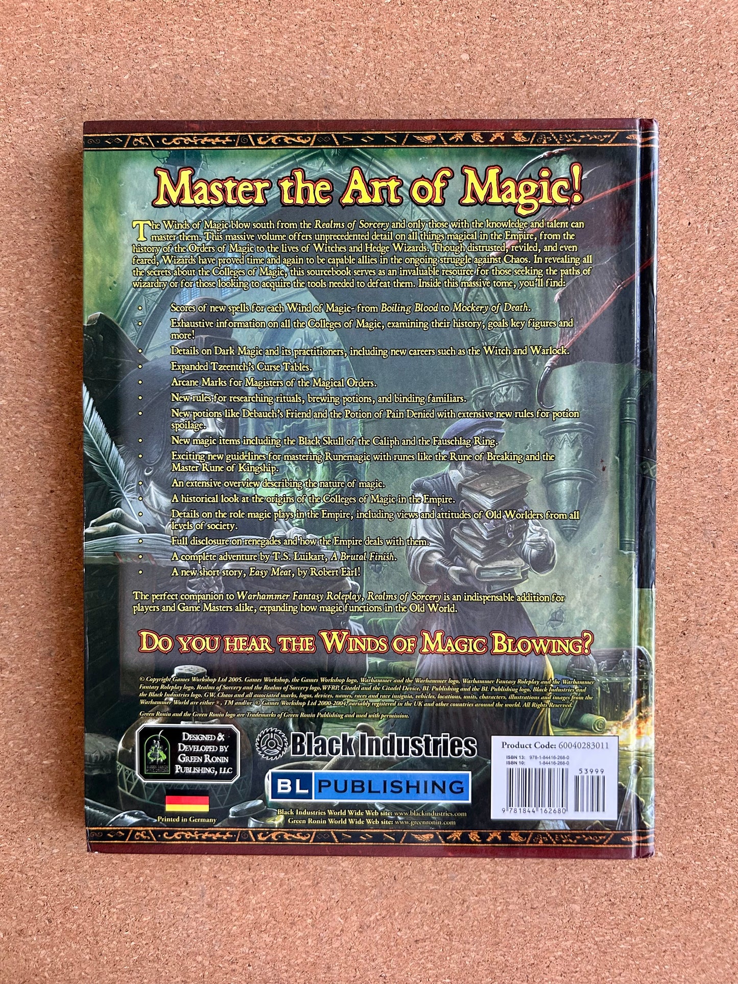 Warhammer Fantasy Roleplay 2nd Ed - Realms of Sorcery  - Black Library Hardcover (2005)