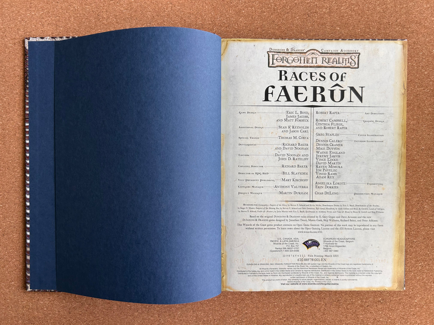 Dungeons & Dragons 3.0/3.5 Forgotten Realms - Races of Faerun - WOTC Hardcover (2003)