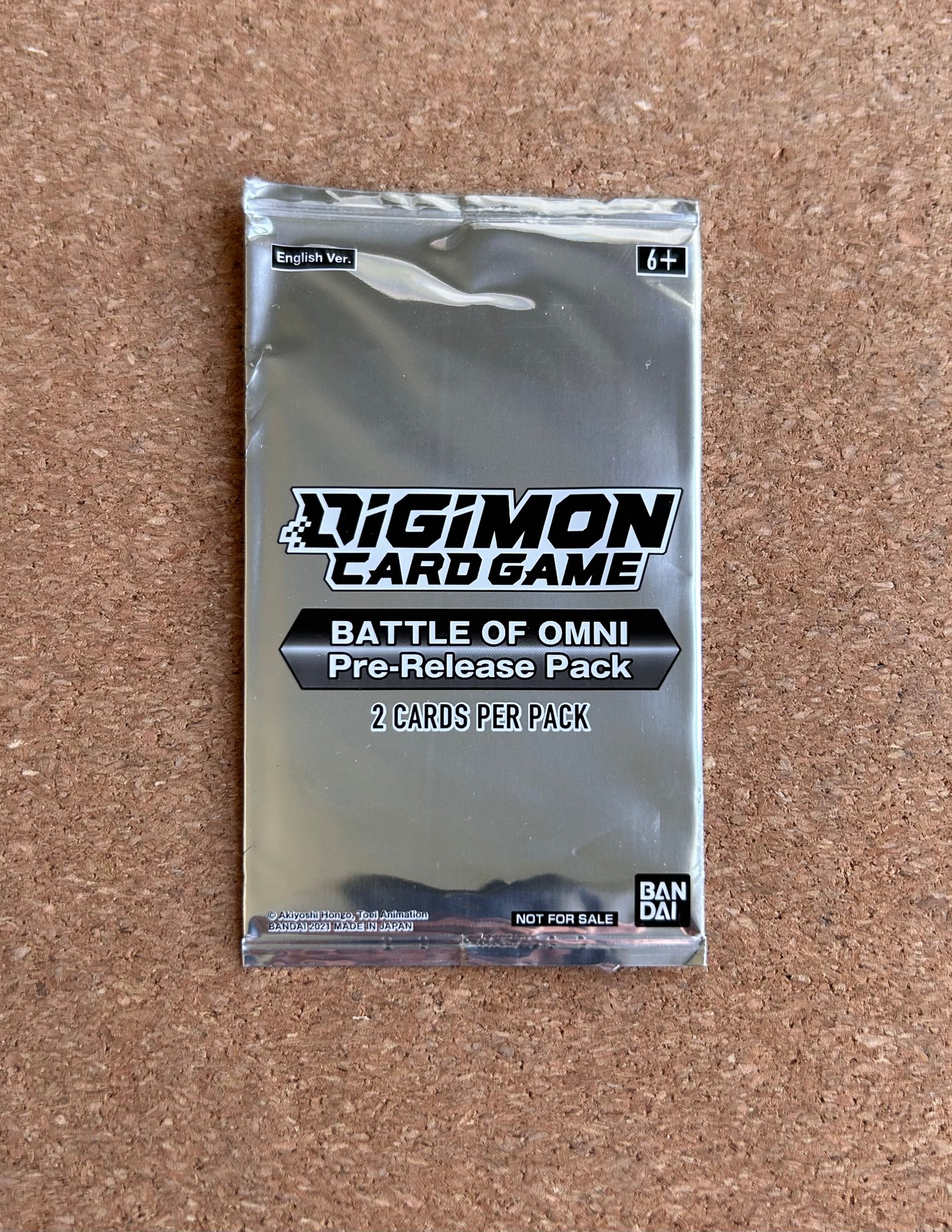 Digimon Card Game: Battle of Omni Pre-Release Pack- 2 Card Booster Pack - English