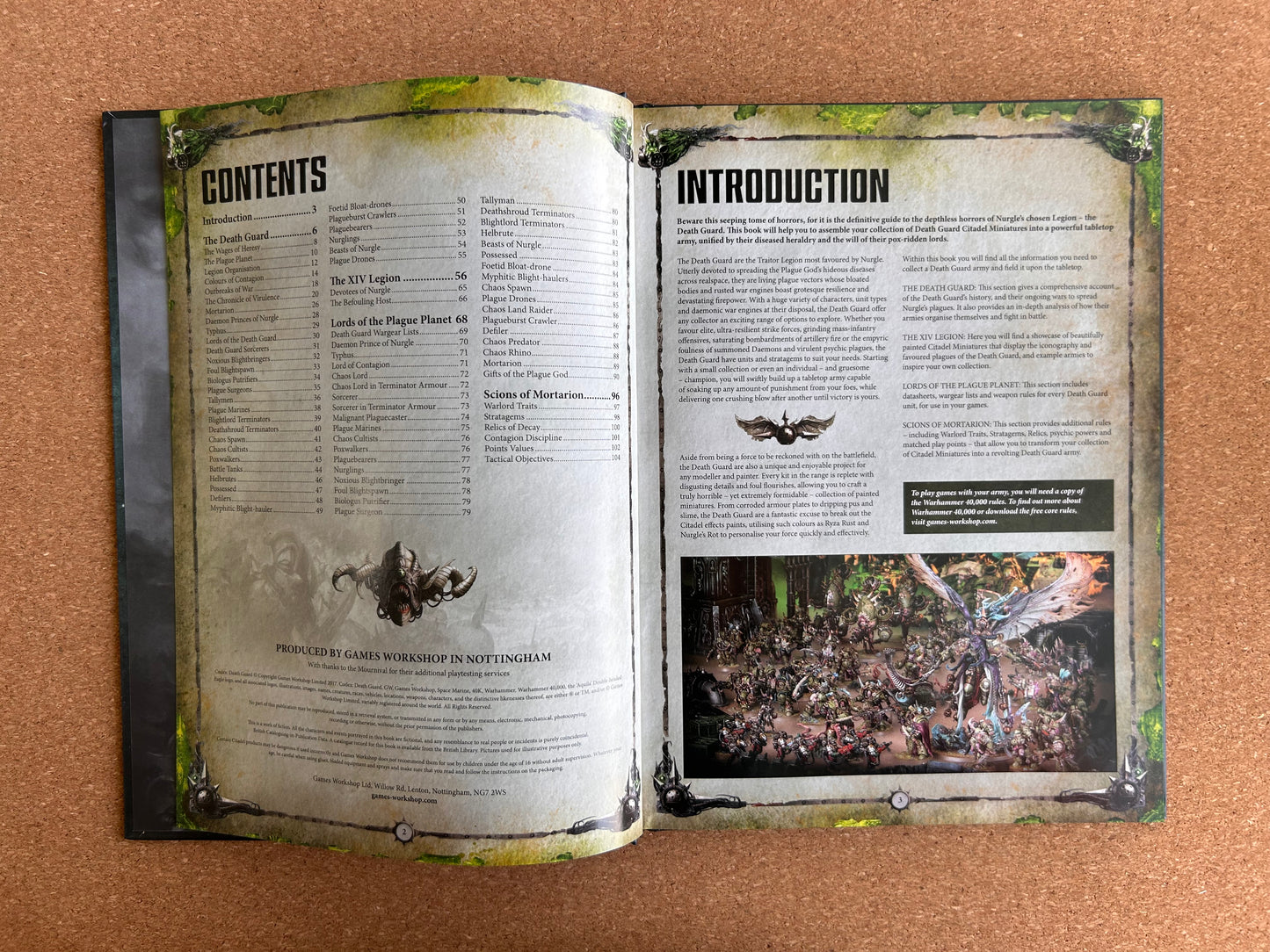 Warhammer 40K 8th Edition - Death Guard Codex - Games Workshop Hardcover (2017)