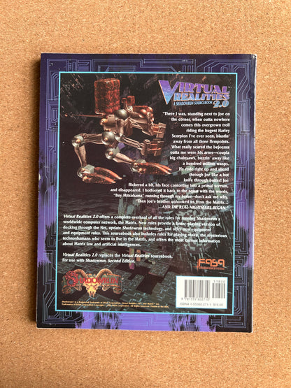 Shadowrun Second Edition - Virtual Realities 2.0 7904 - FASA Paperback (1995)